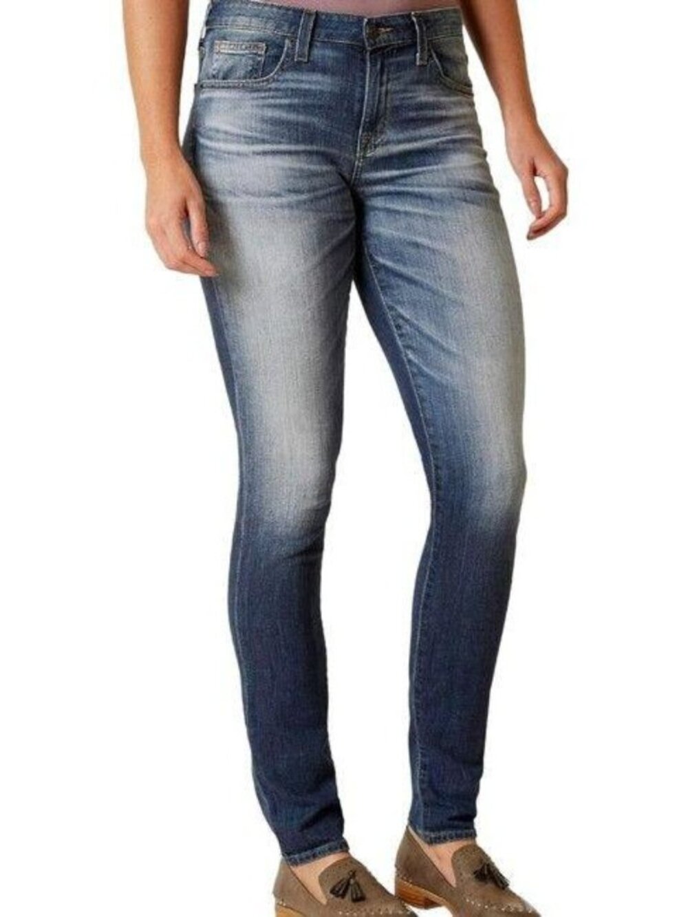 Big Star Jeans SIze 24" Maddie Skinny Stretch Medium Wash Cotton Blue Faded